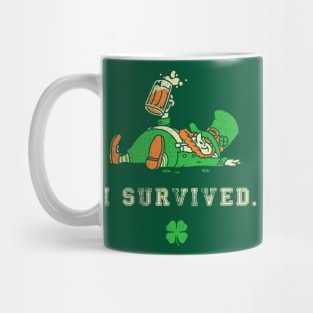 I Survived St. Patrick's Day Funny Shirt Drunk Leprechaun Mug